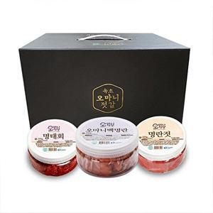 [자연맛남][선물세트]명품오마니세트3호(명란젓+백명란+명태회)