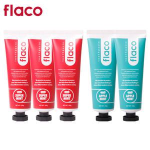플라코 오리지널 치약 100g 3개 + 애플민트 치약 100g 2개/악마의치약구취제거 휴대용치약 입냄새 치아