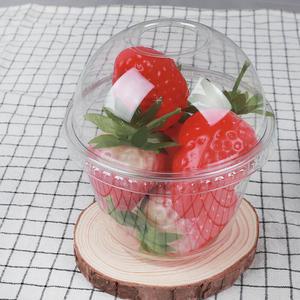 9온스 투명컵+돔뚜껑 100개 VV 컵과일 미니 테이크 아웃 간식 볼