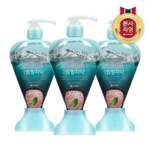 히말라야 핑크솔트 펌핑치약 아이스 285g x 3개