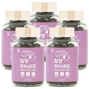 강아지 피부병 곰팡이성 피부염 피부영양제 발습진 아토피 댕이수랏간 침향 피부&피모 100g 5개