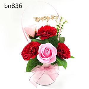 꽃꽂이DIY - 카네이션 장미  비누꽃바구니 만들기 어버이날 생일 생신 선물
