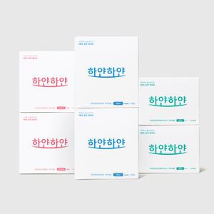 하얀하얀 유기농 순면 생리대 6팩 (라이너,중형,대형)