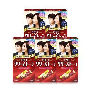 [너만아는잡화점]비겐크림톤 염색약 대용량 60g 염모제 자연갈색 6G x 5개