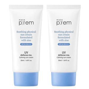 메이크프렘 UV 유브이 디펜스 미 카밍 선크림 50ml  2개