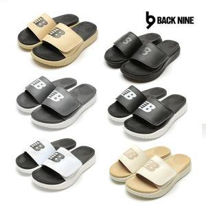 [페이퍼플레인][BACKNINE] 남녀공용 국내제작 키높이빅사이즈 벨크로 슬리퍼 이중쿠션 슬라이드 BN001