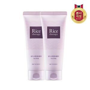 [엘지생활건강]온더바디 라이스테라피 쌀겨 스크럽 폼클렌징 150g x 2개