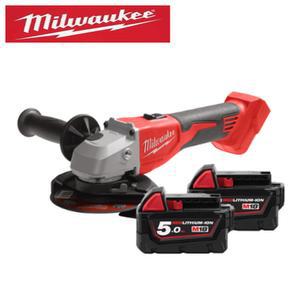 밀워키 M18 BLSAG125X-502X 5인치 충전 그라인더 5.0Ah 2개 세트