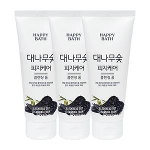 해피바스 대나무숯 피지흡착 클렌징폼 200g x3