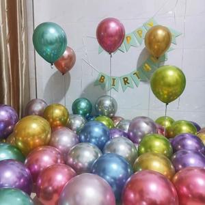 은박 10인치 컬러풍선 생일파티 세트 혼합50개입 S833