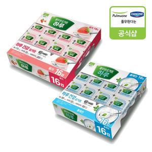 [풀무원다논] 하루요거트 컵 48개 골라담기 (80gX16입X3) / 딸기,플레인
