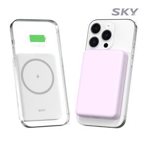 [링스티커 증정/기내반입] 스카이 필 맥세이프 무선 보조배터리 5000mAh+링 스티커 M05