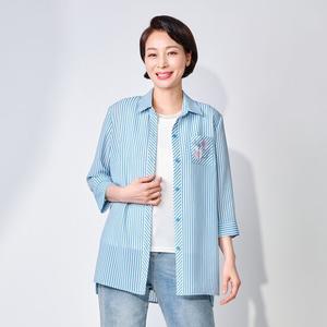 [마담엘레강스] 럭키 썸머 스트라이프 자켓 K252JK01