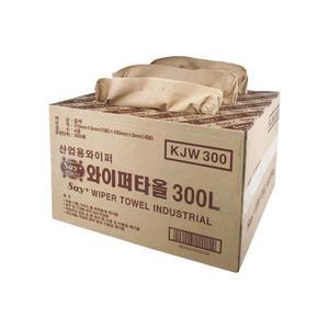 세이플러스 산업용 와이퍼 타올 410*430mm 4겹 300매/엠보싱 흡착포 작업 펄프 정비 보루 와이프올 KJW300