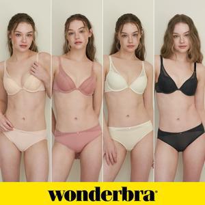 [Wonderbra] 에센셜 원더부스트 브라팬티 8종세트 라이트베이지+샌드핑크+블랙