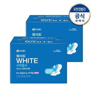 [유한킴벌리]화이트 수퍼흡수 오버나이트 14매x2팩
