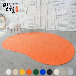 일월 푹신한 고중량 강남콩 셰입 러그 워셔블 극세사 카페트