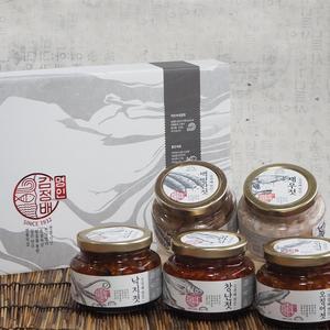 김정배명인 젓갈부자 선물세트 2호 B (백명란젓+오징어+낙지+창난+새우 육젓)