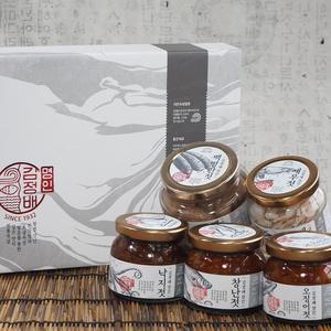 김정배명인 선물세트 1호 B (백명란젓+오징어+낙지+창난+새우 육젓)