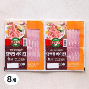 롯데햄 의성마늘 담백한 베이컨 160g, 8개 one option