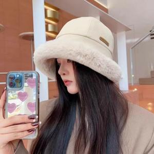[라일리] Rly 겨울 벙거지 버킷햇 털 대두 모자 데일리