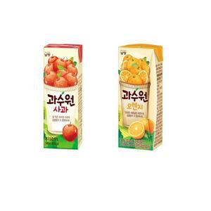 과수원 사과 190ml x 24개 + 오렌지 190ml x 24개