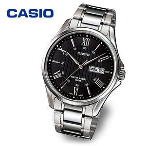 [카시오] CASIO 로마자 데이데이트 MTP-1384D-1A 남성 메탈 손목시계