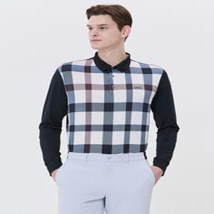 닥스 골프 남성 24SS [스테디셀러]베이직 체크 긴팔폴로티셔츠 (BLACK) WGTS4A902BK