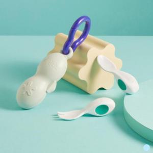 도들 아기 유아 식기 초기 이유식 스푼 포크 케이스