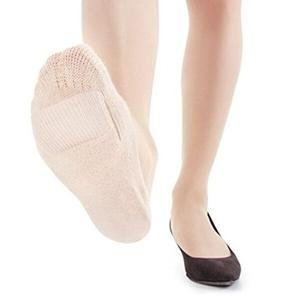 알팍스 앞꿈치 쿠션양말 면혼방재질 덧신양말(베이지)_WC1E44F