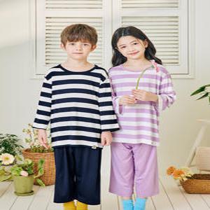 수아팜 여아동 퍼플 마린 젤리 7부 내의 세트
