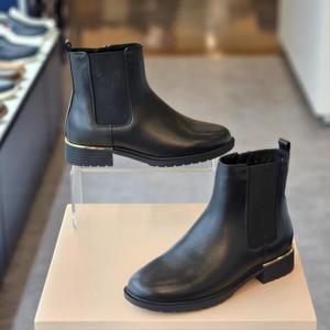 엘칸토 HC04 여성 천연 소가죽 첼시 워커 부츠 4CM LCWA12U34C(D)