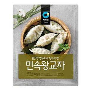 [셀러허브 식품][청정원] 민속 왕교자 만두 1050g (냉동)