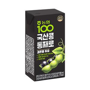농협 국산발아콩 검은콩 두유 190ml x 64입 / 국내산 콩