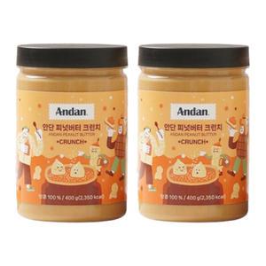 안단 피넛버터 크런치 400g, 2개