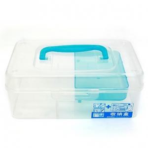 수납 2칸 케이스 투명보관함 다용도