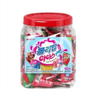롯데제과 롤리팝 아이스 막대사탕 660g 60개입