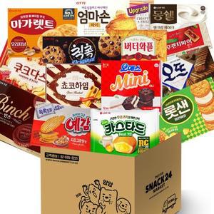 스낵24 인기간식 사무실 탕비실 대용량 꽉꽉 박스과자세트 14P