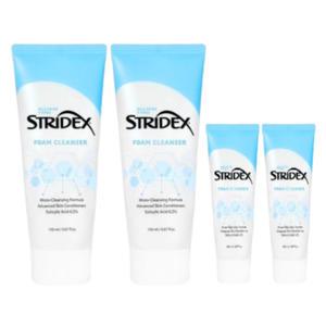 스트라이덱스 약알칼리성 저자극 클렌징폼 150ml 2개 + 휴대용 미니 50ml 2개