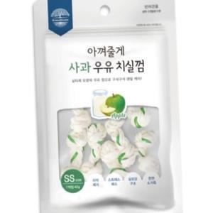 B51 2개 사과우유 치실껌 SS 7개입 개껌 수제간식 육