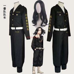 Anime Tokyo Revengers Keisuke Baji 코스프레 의상 가발 퍼스트 디비전 캡틴 할로윈 파티 역할 놀이 Gang