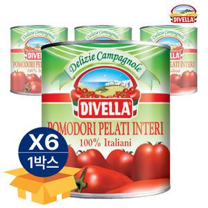 디벨라 토마토홀 캔 통조림 2.5kg X 6캔 1박스