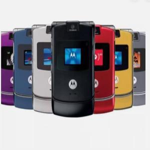 잠금 해제된 오리지널 Motorola RAZR V3 플립 휴대폰 850 / 보증으로 좋은 품질
