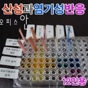 12인용 초등 중등 과학실험 96홈판 산성 염기성 구분 실험키트 음료수별 교과준비