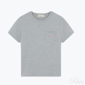 메종키츠네 티셔츠 트리컬러 폭스 패치 FW00107KJ0010 GRM