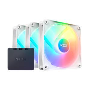 NZXT F120 RGB CORE 화이트 트리플팩 RGB 컨트롤러 포함 120mm x 3
