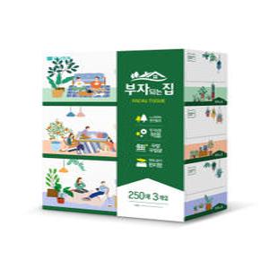 모나리자 천연펄프 각티슈 미용티슈 250매 6입