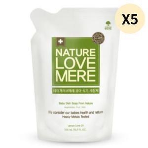 네이쳐러브메레 주방 식기세정제 리필형 500ml X5개