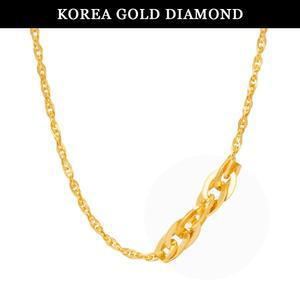[한국금다이아몬드] 순금 목걸이 24k 금 여자 커브 체인 11.25g