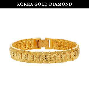 [한국금다이아몬드] 순금 팔찌 24K 남자 컷팅 콤비 컷팅 금팔찌 37.5g